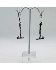 Sterling Silver Polo Mallet Earrings